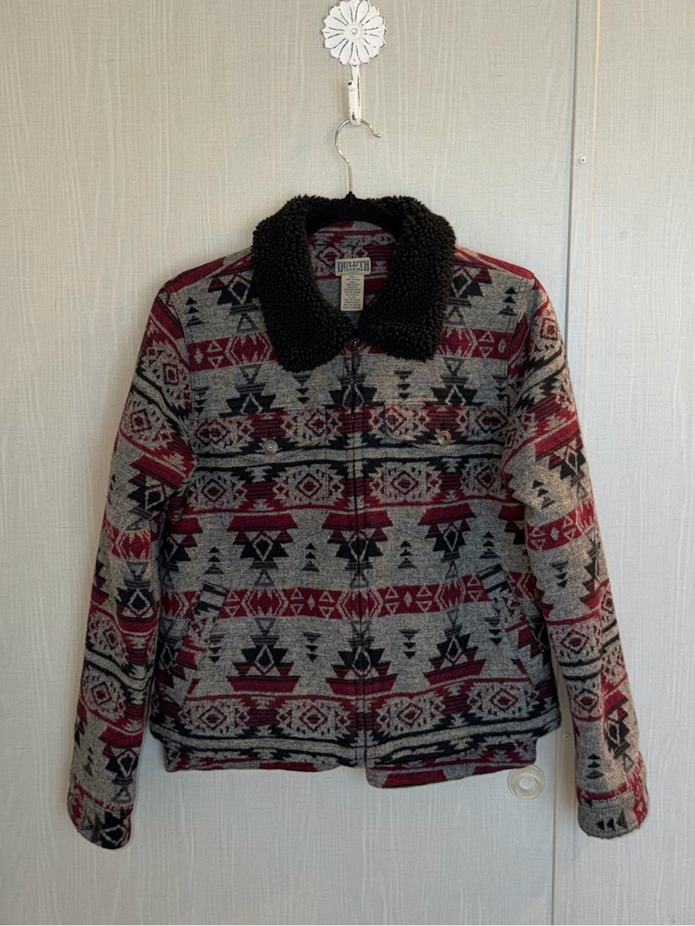 Duluth Trading Sherpa Festijac Jacket Women's Size S Southwestern Western